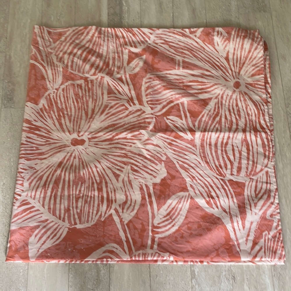Opalhouse Floral Tropical Shower Curtain Boho Bath Orange Pink - Picture 1 of 5